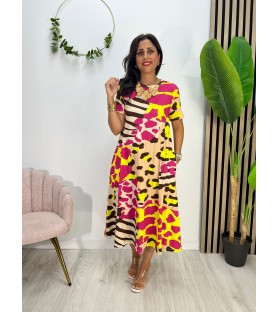 VESTIDO GOYA MANGA CORTA