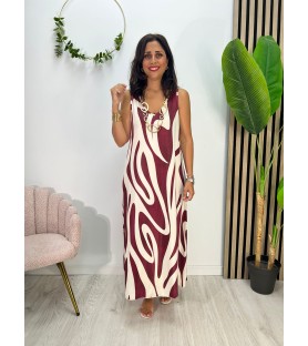 VESTIDO MIJAS BURDEOS