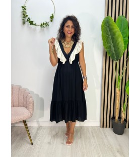 VESTIDO VOLANTE NEGRO