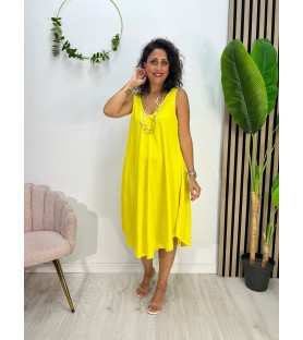 VESTIDO ANDUJAR AMARILLO