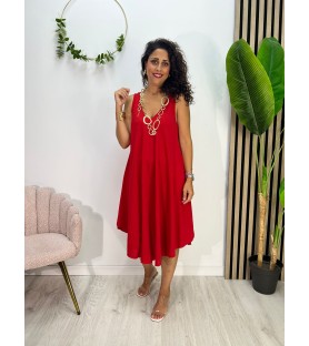 VESTIDO ANDUJAR ROJO
