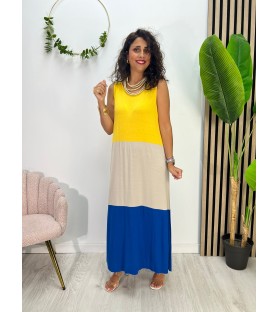 VESTIDO TRICOLOR