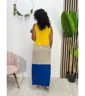 VESTIDO TRICOLOR