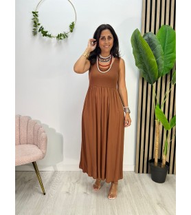 VESTIDO RIOJA CHOCOLATE