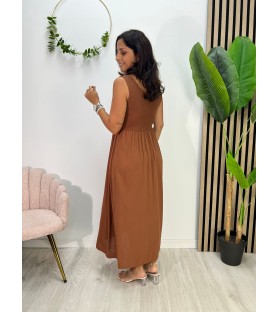 VESTIDO RIOJA CHOCOLATE
