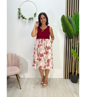 VESTIDO RAULE BURDEOS