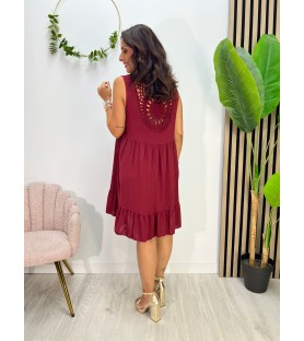 VESTIDO CIELO BURDEOS