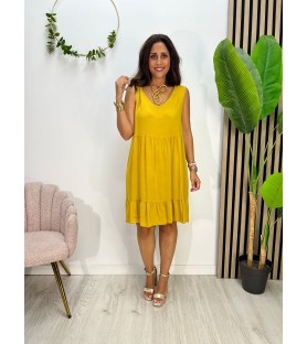VESTIDO CIELO MOSTAZA