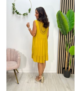 VESTIDO CIELO MOSTAZA