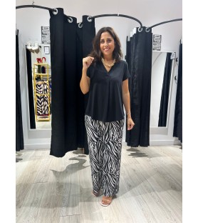 PANTALÓN CEBRA NEGRO