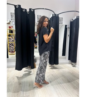 PANTALÓN CEBRA NEGRO