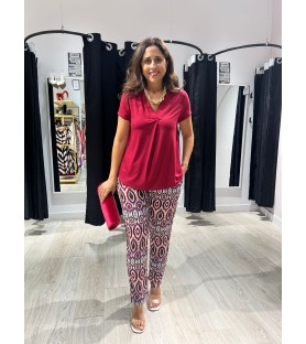 PANTALÓN CORAL BURDEOS