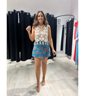 FALDA PANTALÓN TURQUESA