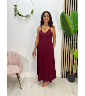 VESTIDO LILIA BURDEOS