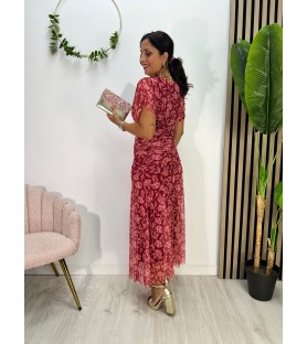 VESTIDO CUMBIA BURDEOS