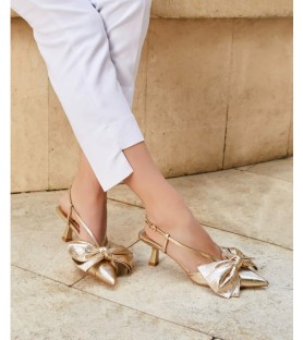 ZAPATO LAZO DORADO