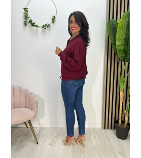 CHAQUETA MÓNICA BURDEOS