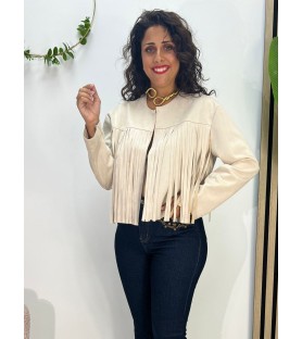 CHAQUETA FLECOS BEIGE