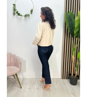 CHAQUETA FLECOS BEIGE