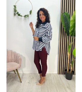 CAMISA RAYADA MARINO