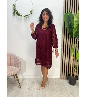 VESTIDO SUSAN BURDEOS