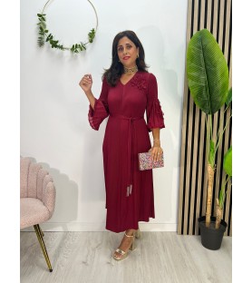 VESTIDO GALIA BURDEOS