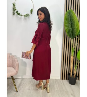 VESTIDO GALIA BURDEOS