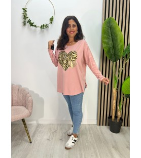 BLUSA CORAZÓN ROSA