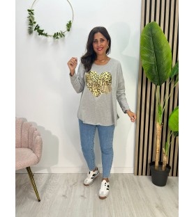 BLUSA CORAZÓN GRÍS
