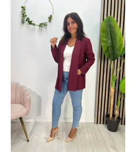 CHAQUETA LAURA BURDEOS