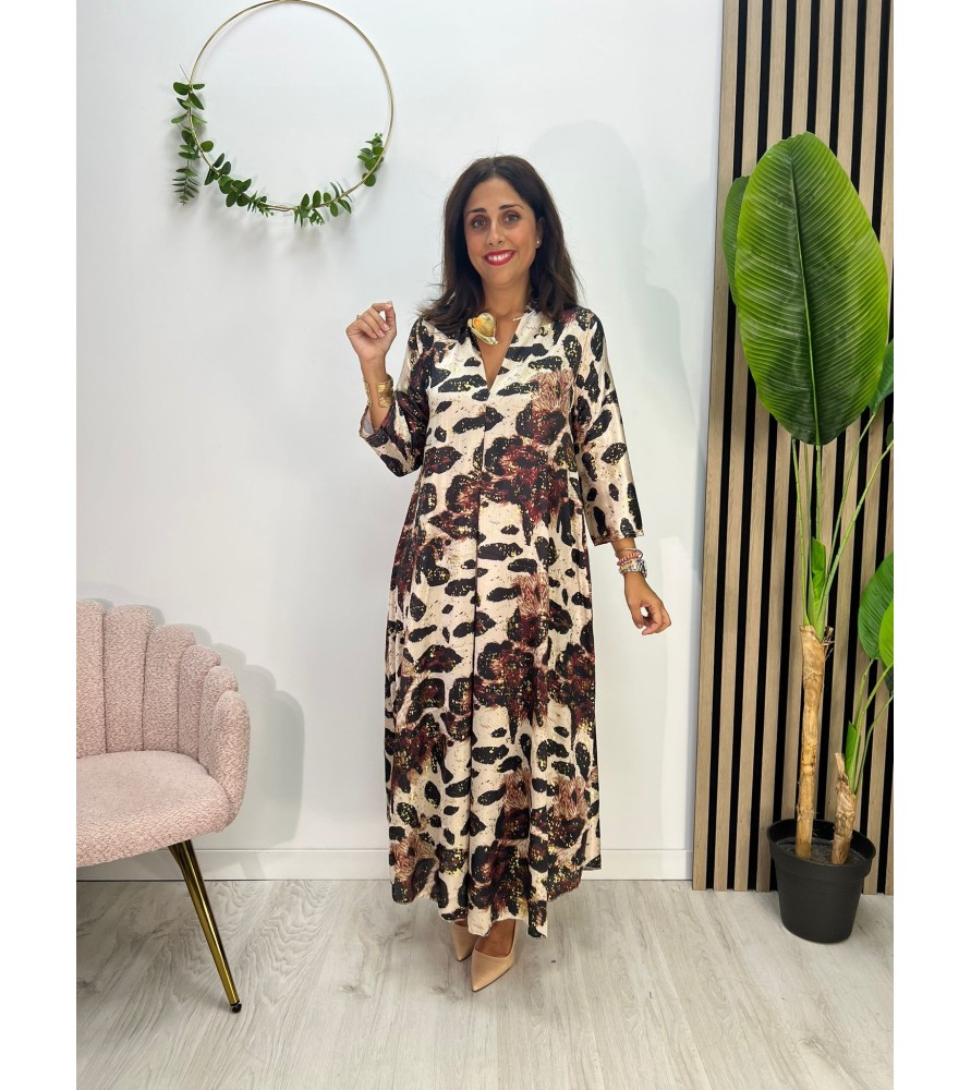 VESTIDO RAQUEL BURDEOS
