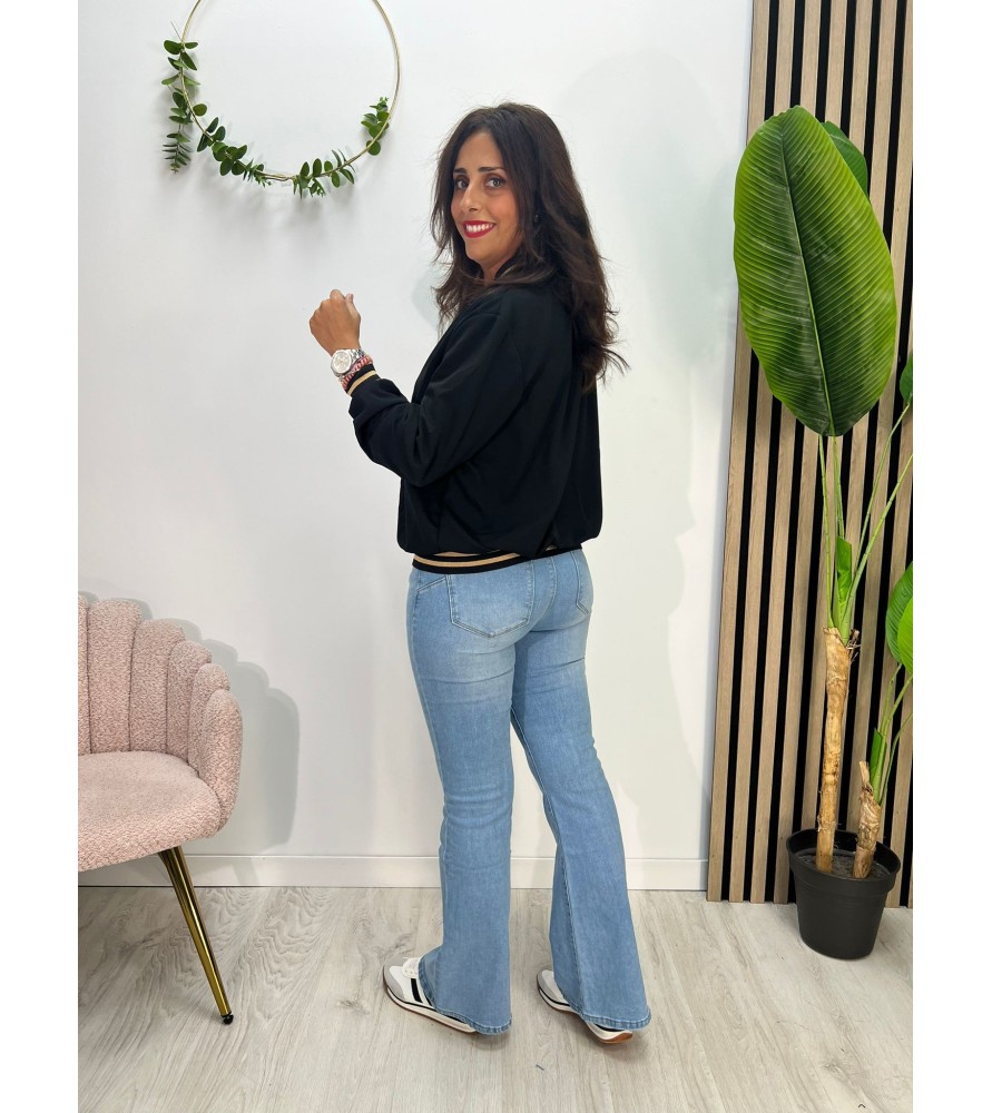 CHAQUETA SILVER NEGRA CURVY