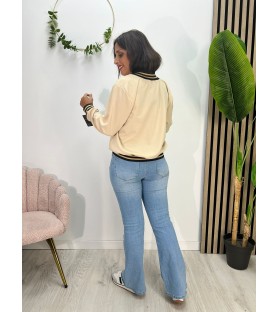 CHAQUETA SILVER BEIGE CURVY