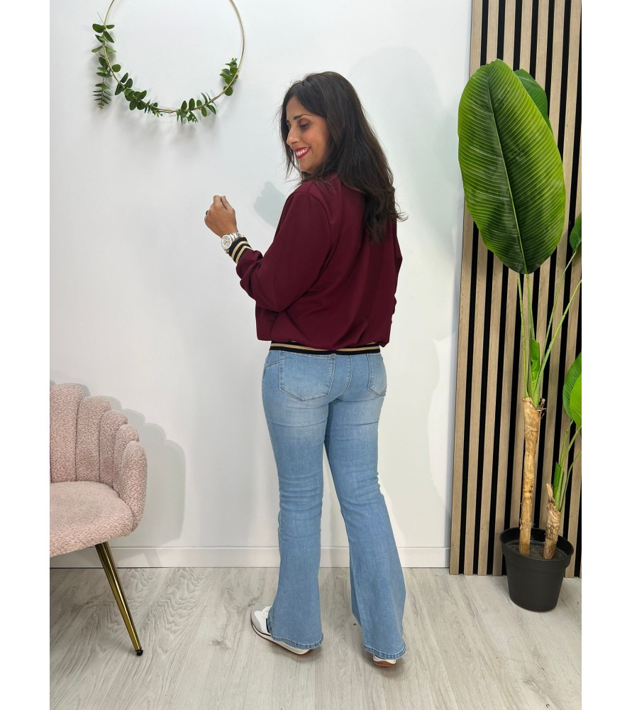 CHAQUETA SILVER BURDEOS CURVY