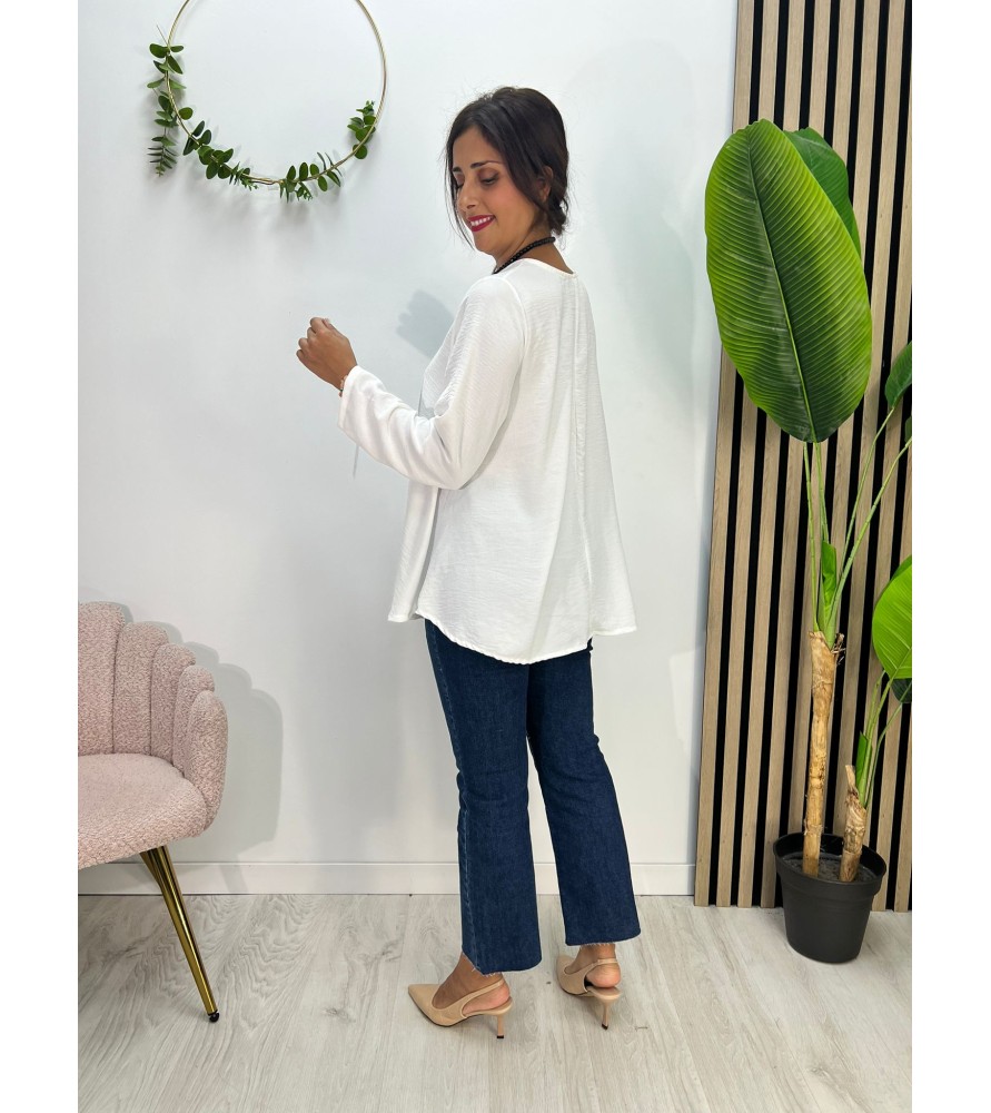 BLUSA M/LARGA SICLIA BLANCA