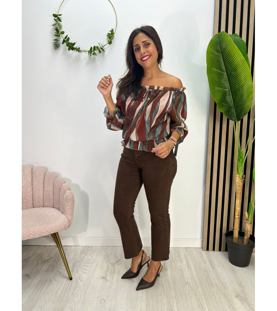 BLUSA PARÍS CHOCOLATE