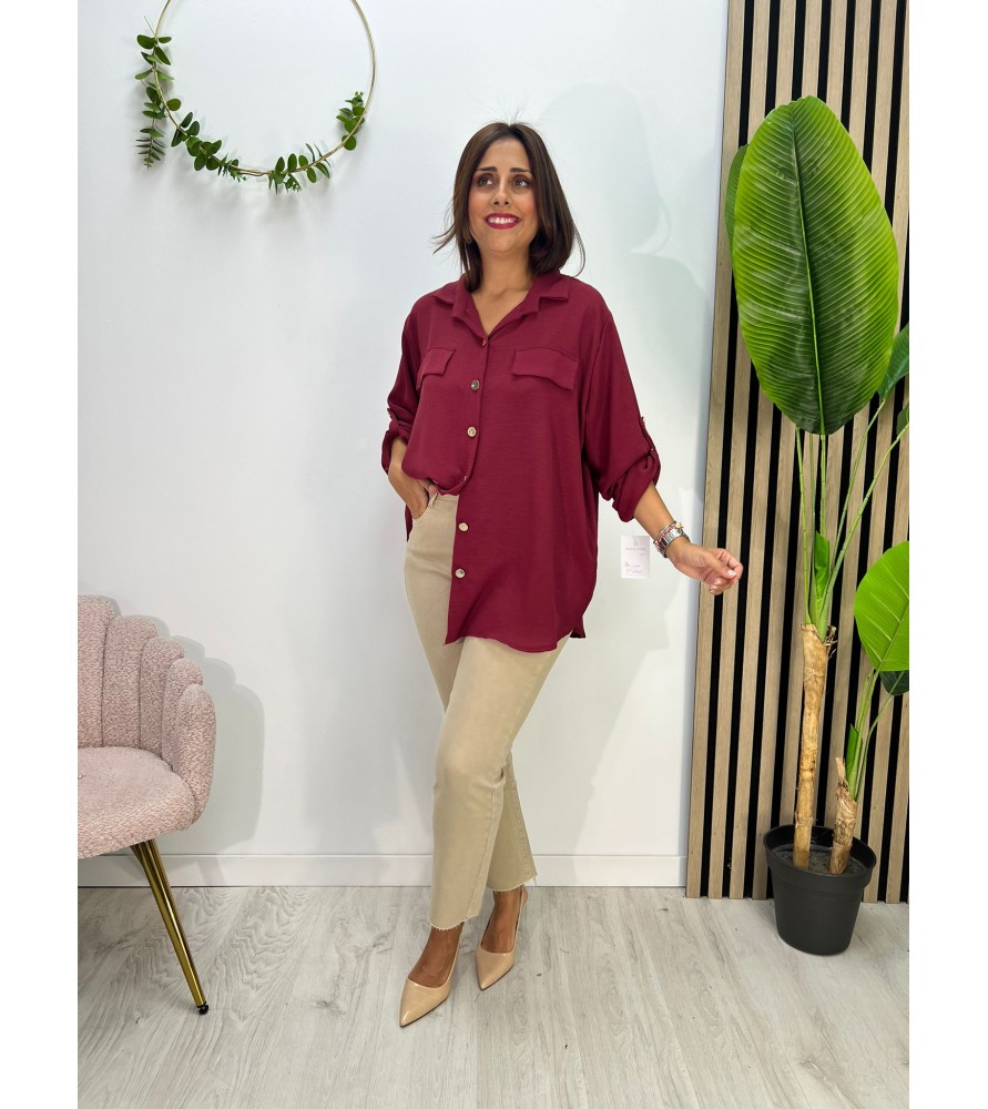 CAMISA LUNA BURDEOS PEQUEÑA
