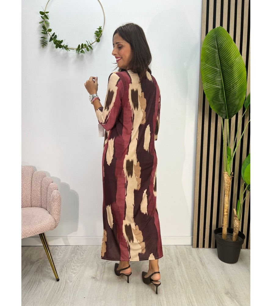 VESTIDO LETICIA BURDEOS