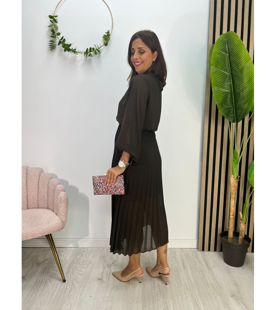 VESTIDO LAUD LISO CHOCOLATE