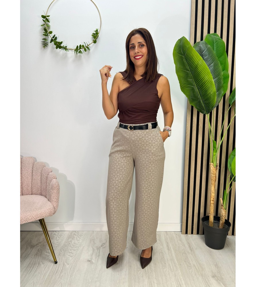 PANTALÓN ROMBO BEIGE