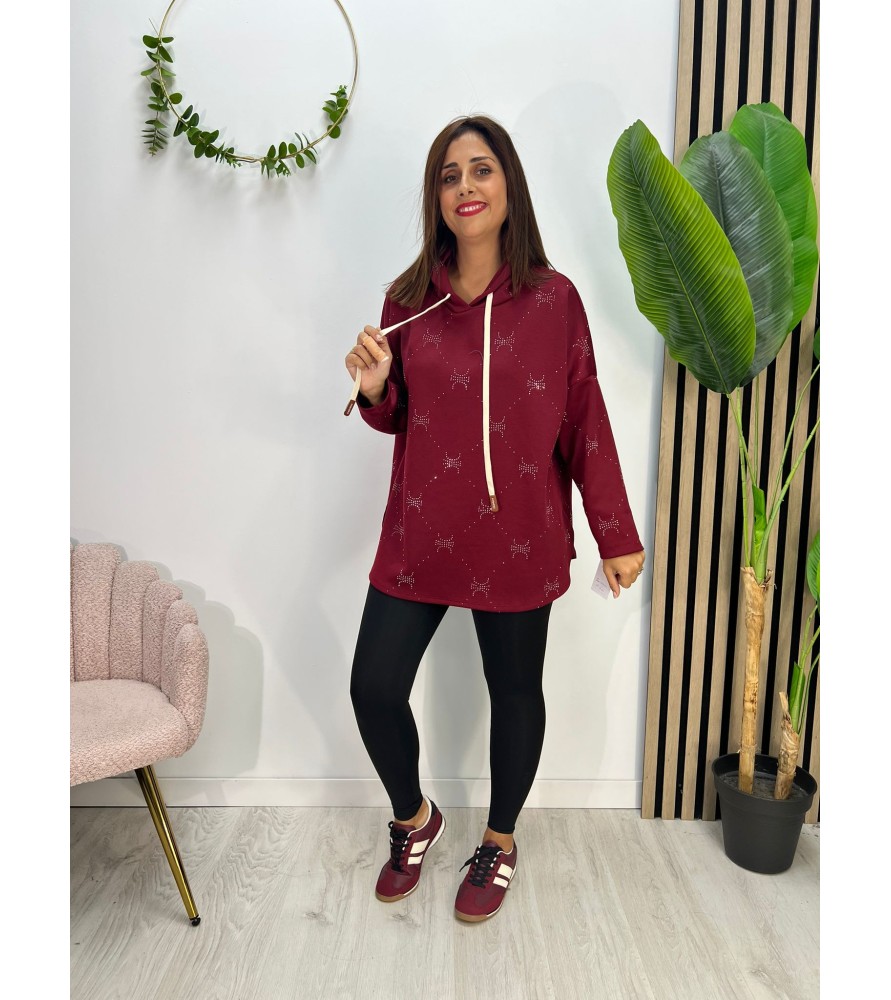 SUDADERA SABRINA BURDEOS