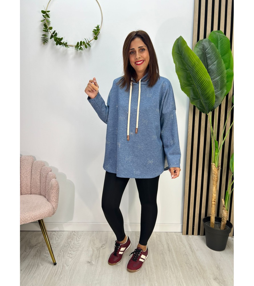 SUDADERA SABRINA AZÚL VAQUERO
