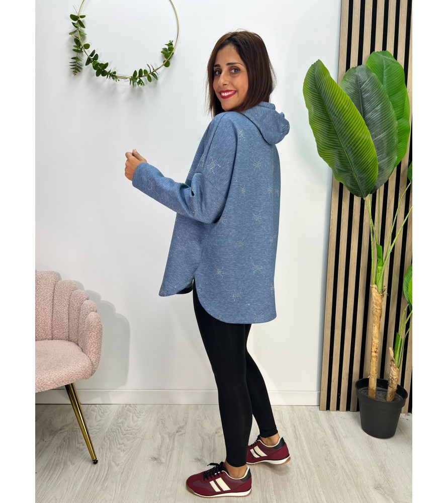SUDADERA SABRINA AZÚL VAQUERO