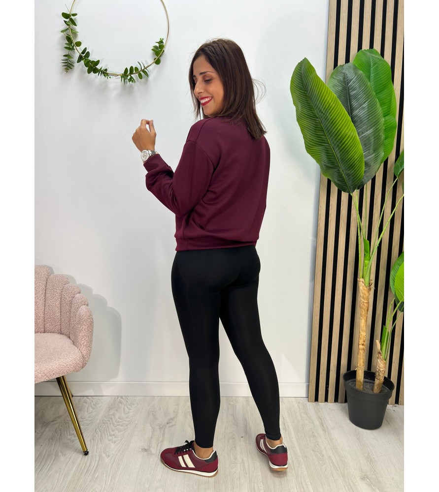 SUDADERA OJITO BURDEOS