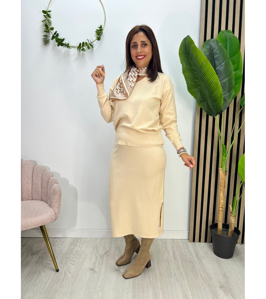 CONJUNTO MEGAN BEIGE (...