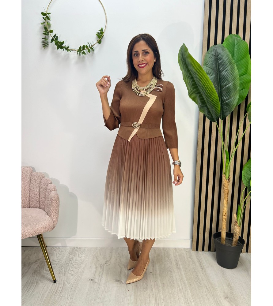 VESTIDO ARLEQUÍN CHOCOLATE