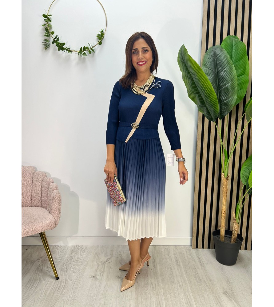 VESTIDO ARLEQUÍN MARINO