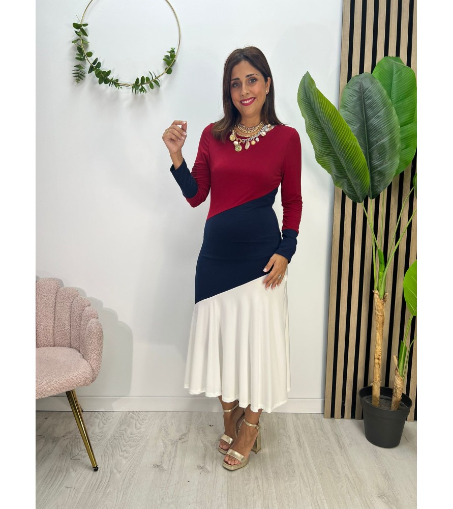 VESTIDO OLIVIA BURDEOS...