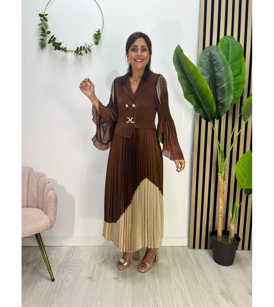VESTIDO MOSQUESA CHOCOLATE