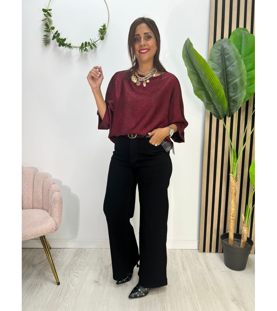 BLUSA JADE BURDEOS